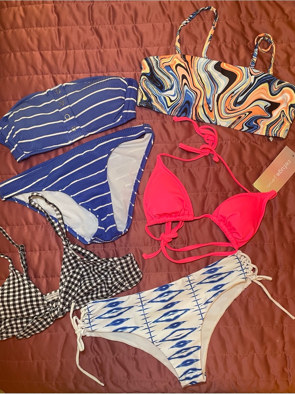 Women’s Bikini Swimwear Lot Mixed 6 Piece Bundle XS